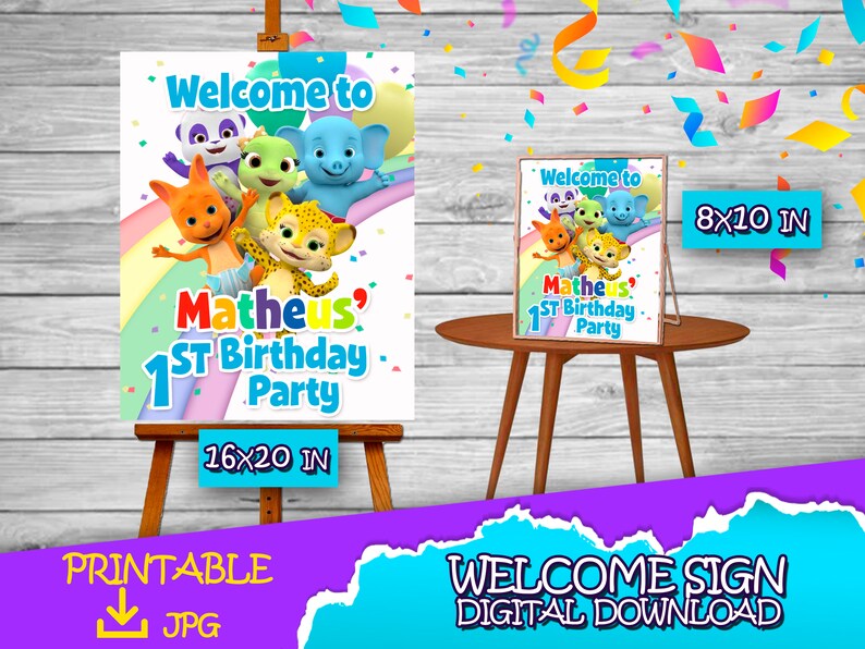 Welcome Sign Word Party Word Party Birthday Welcome Sign Word Party Birthday Party Welcome Sign For Party image 4