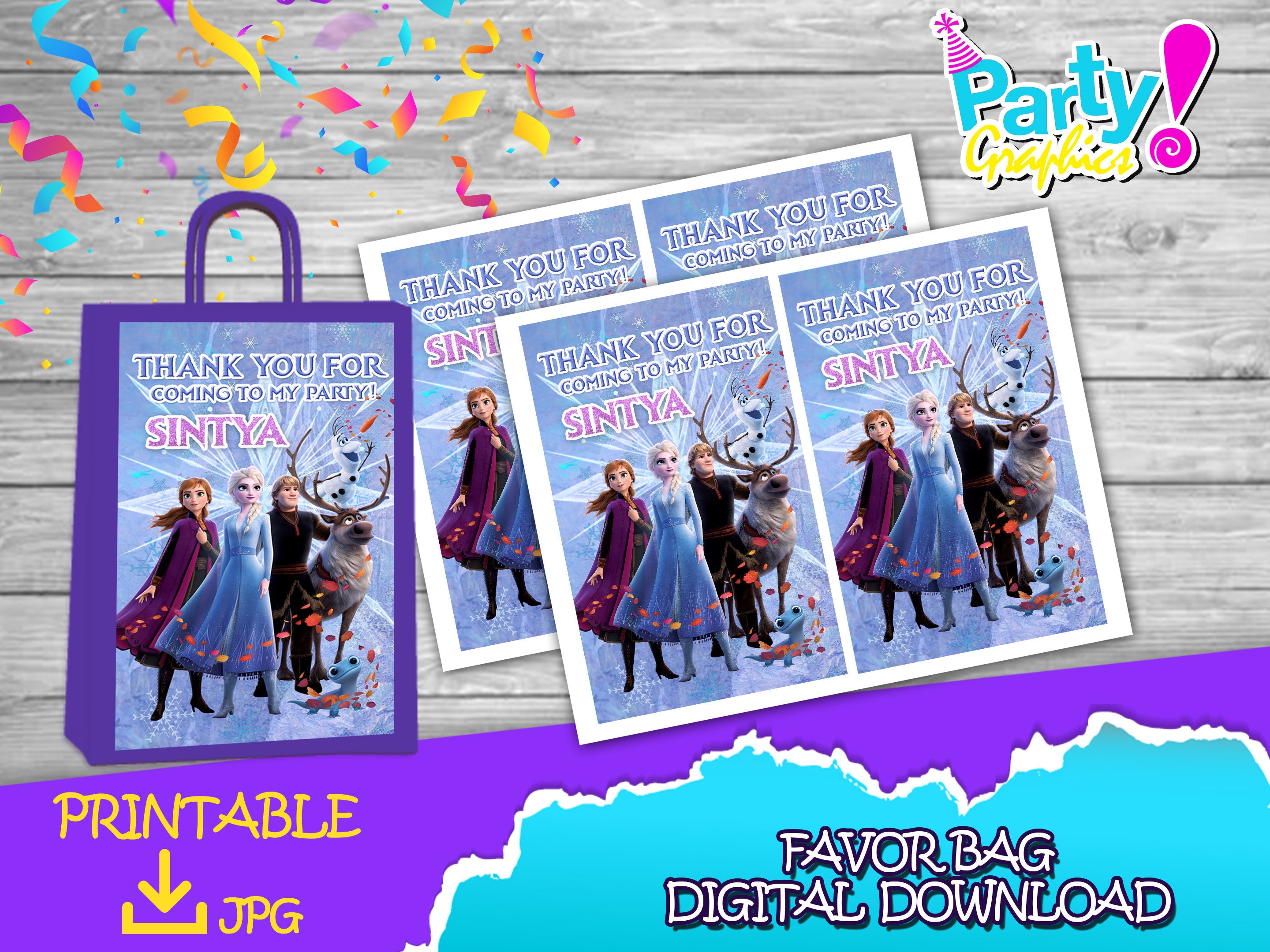 Frozen Birthday Pack chip Bag fruit Snacksfavor Bag Juice Etsy