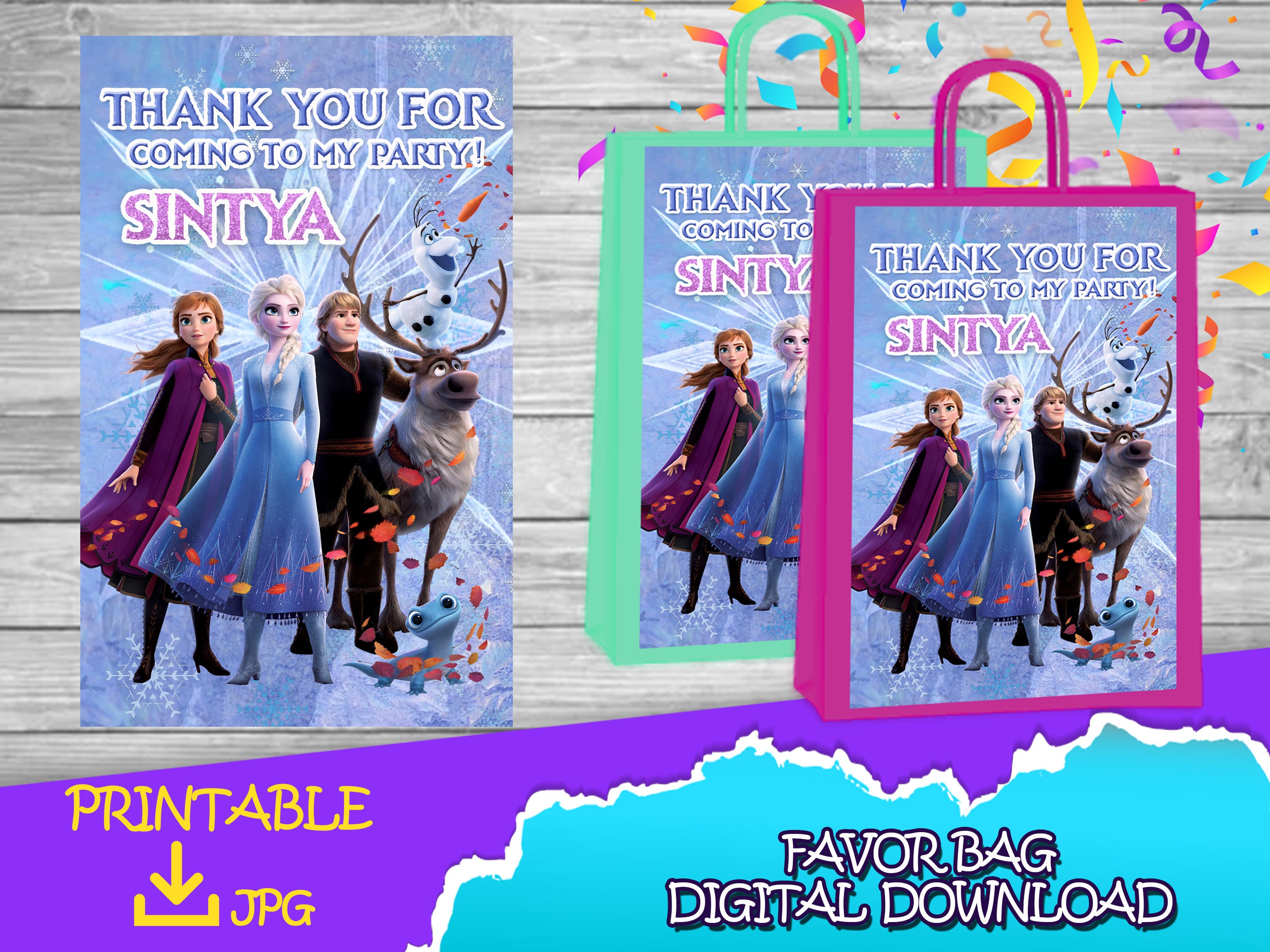 Frozen Birthday Pack chip Bag fruit Snacksfavor Bag Juice Etsy