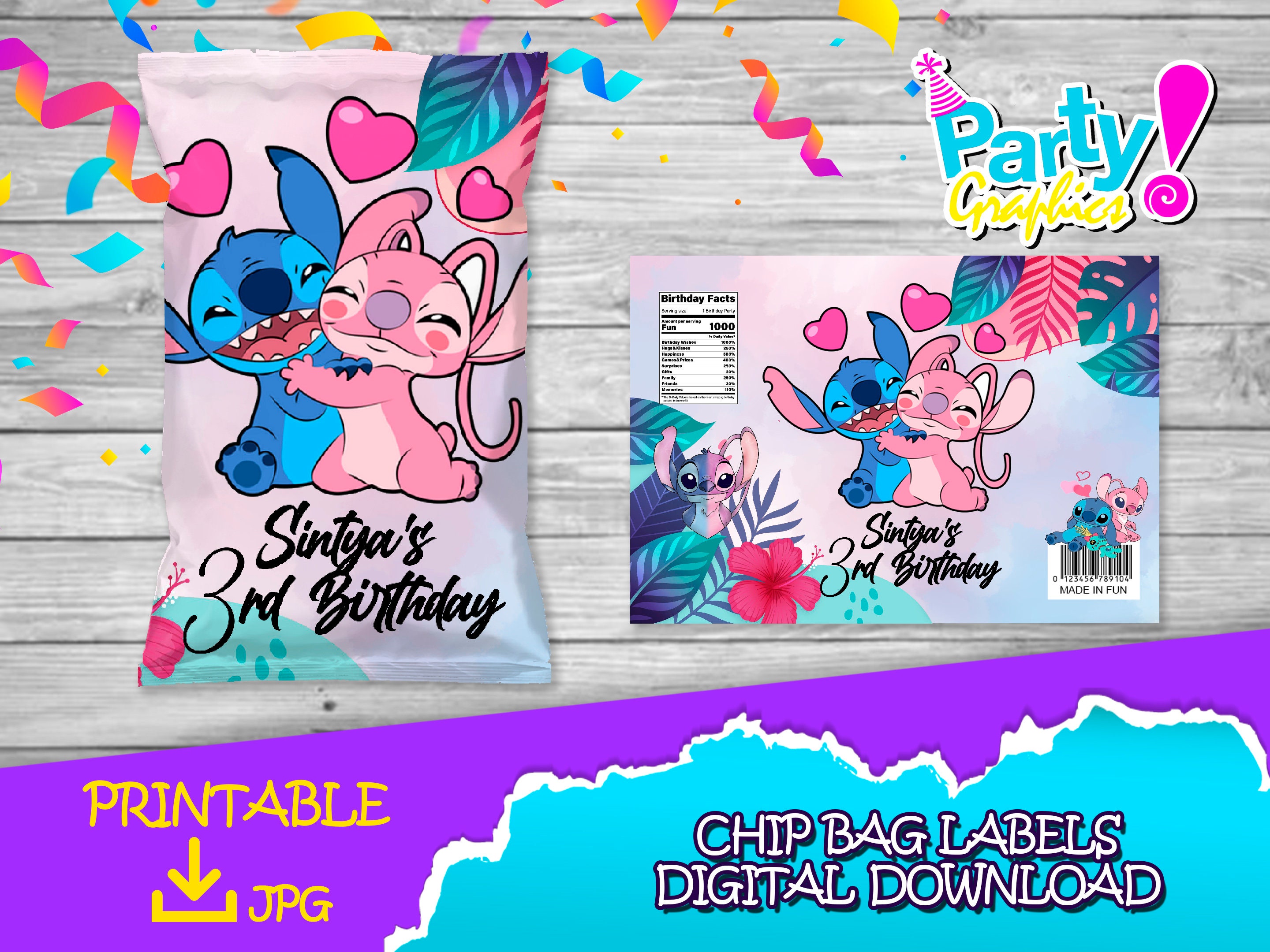 Stitch Favor Box / Stitch Birthday Party / Stitch Birthday