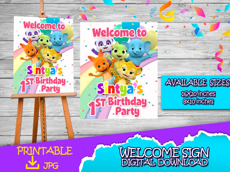 Welcome Sign Word Party Word Party Birthday Welcome Sign Word Party Birthday Party Welcome Sign For Party image 2