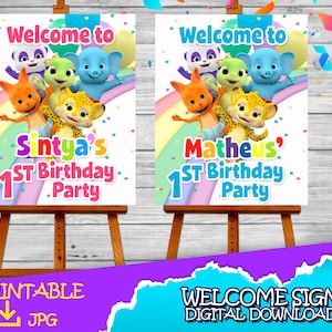 Welcome Sign Word Party - Word Party Birthday Welcome Sign - Word Party Birthday Party - Welcome Sign For Party