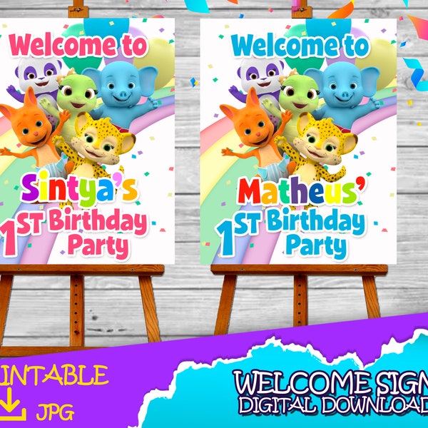 Welcome Sign Word Party - Word Party Birthday Welcome Sign - Word Party Birthday Party - Welcome Sign For Party