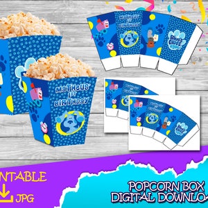 Les indices de Blue POPCORN - Les indices de Blue Popcorn Box - Candy Box - 4x2.75in - Téléchargement numérique