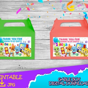 Word-Party-Box – Word-Party-Geschenkbox-Etikett – Etiketten 5,50 x 3 Zoll – Giebelbox Word-Party – Gastgeschenke-Etiketten – Giebel-Geschenkbox-Etiketten – DIGITALER DOWNLOAD