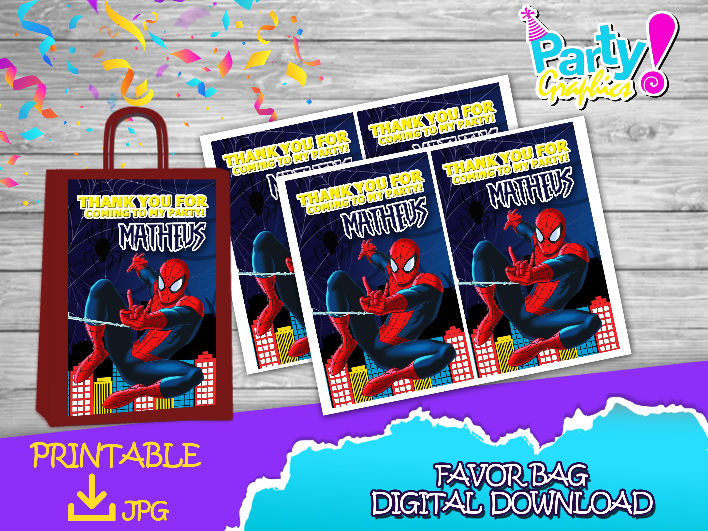 Spiderman Birthday Pack chip Bag fruit Snacksfavor Bag Etsy