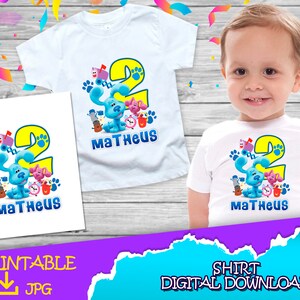 Blue's clues shirt - Blue's clues party digital file DIGITAL DOWNLOAD family shirts mom dad brother and sister customizable Blue's shirt