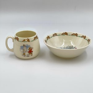 Vintage Royal Doulton BunnyKins 2 Pieces Childs Mug & Bowl Fine China