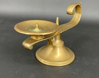 ヴィンテージ真鍮シャンデリアキャンドルホルダー（とげ付き）ソリッド