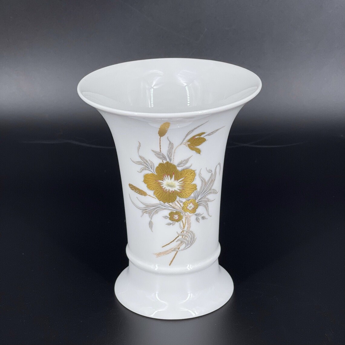 Vintage Kaiser Vase W Germany Gold & Silver Floral Vase Etsy