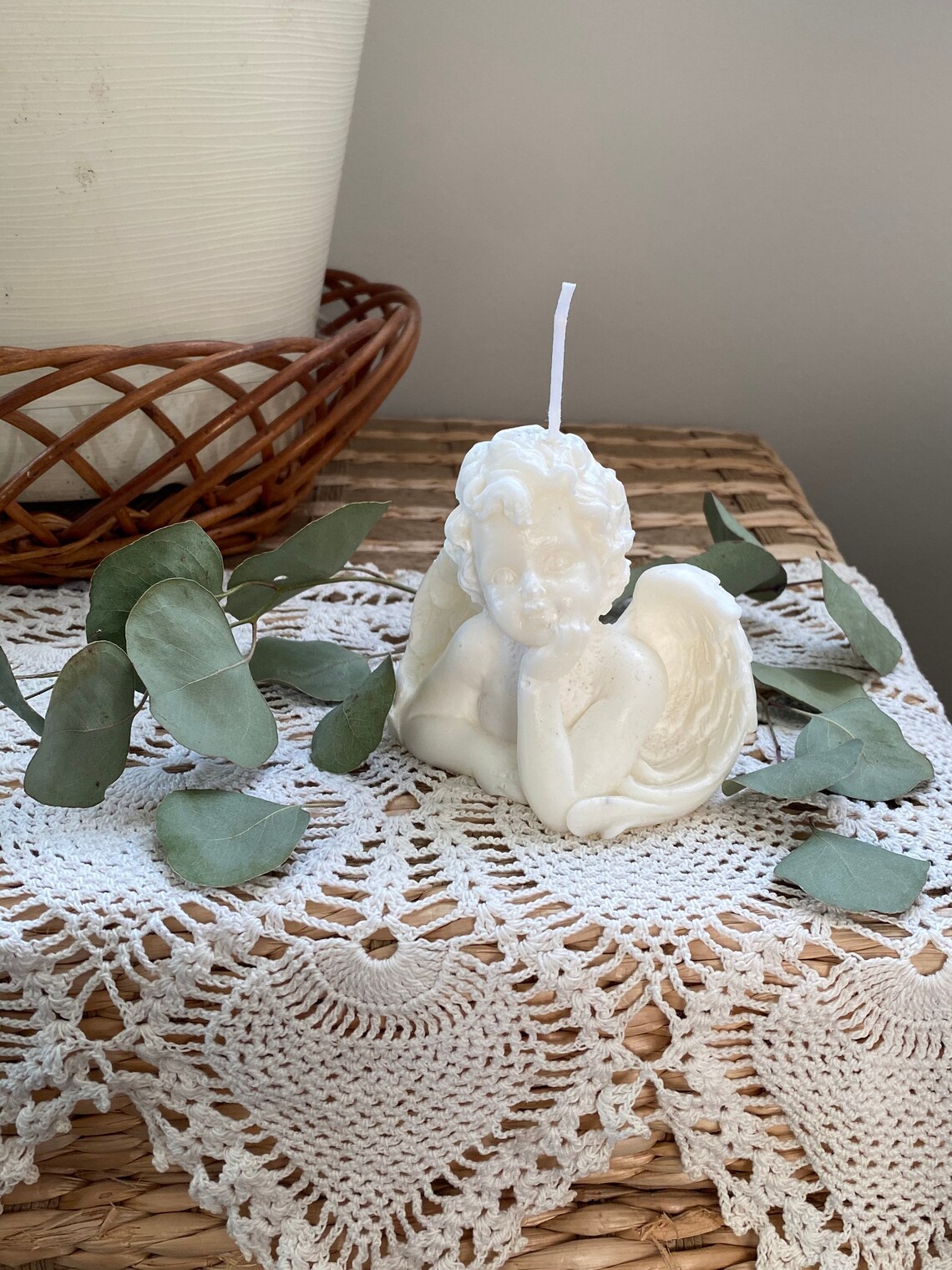 Angel Baby Candle Soy Wax Candle Angel Wings Candle Etsy