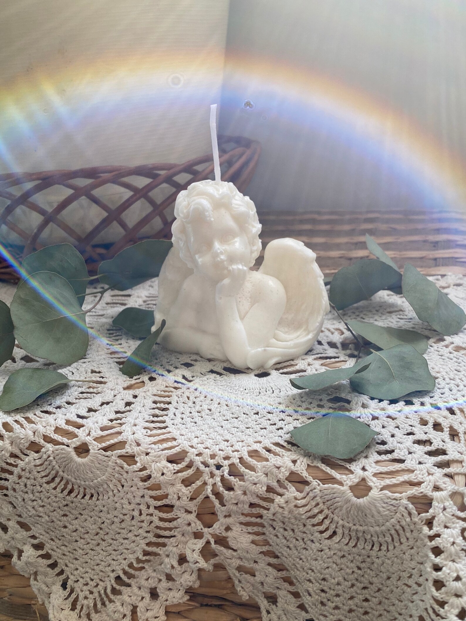 Angel Baby Candle Soy Wax Candle Angel Wings Candle Etsy