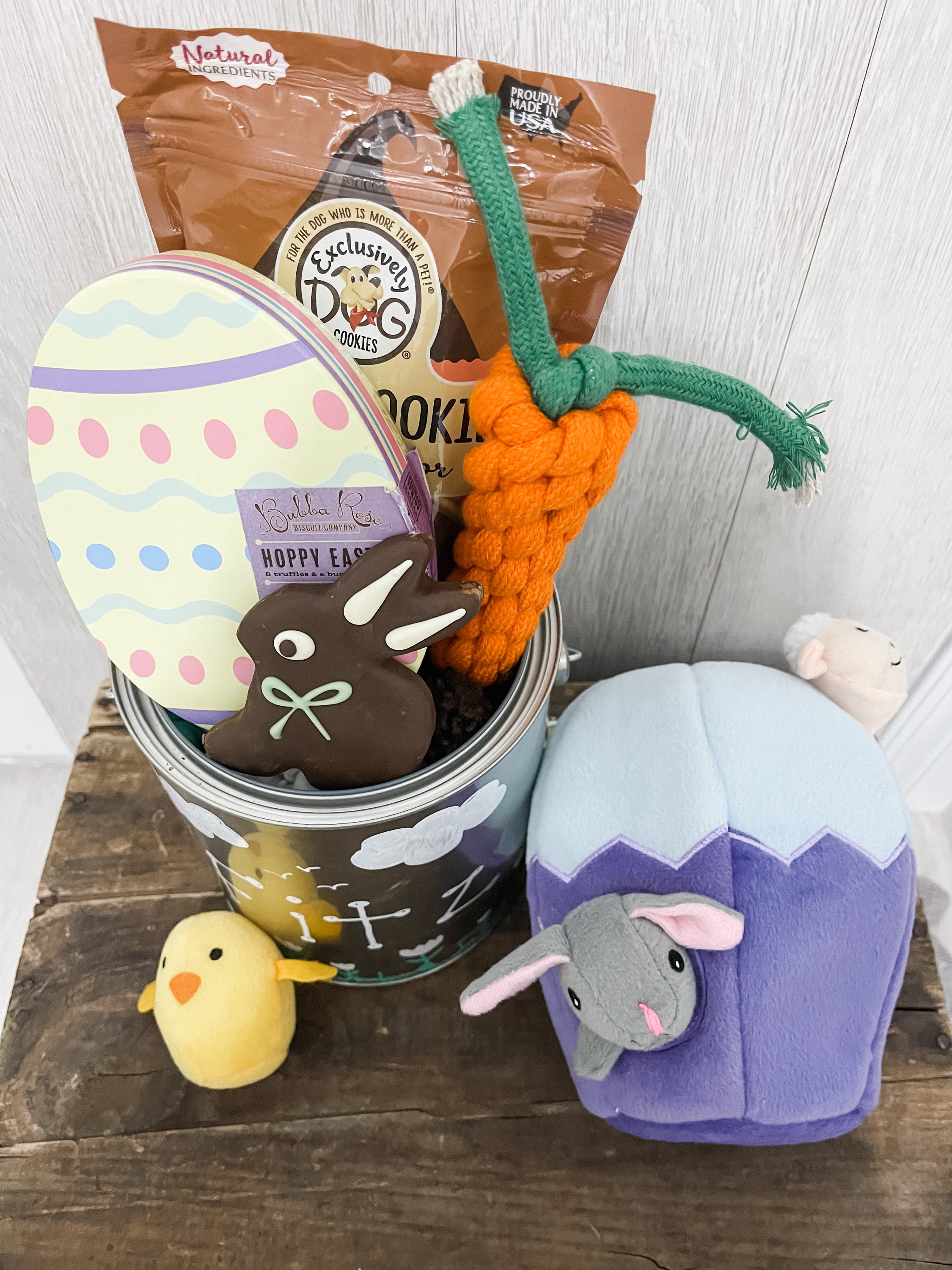 Dog Easter Basket Personalized Luxury Puppy Easter Gift Etsy