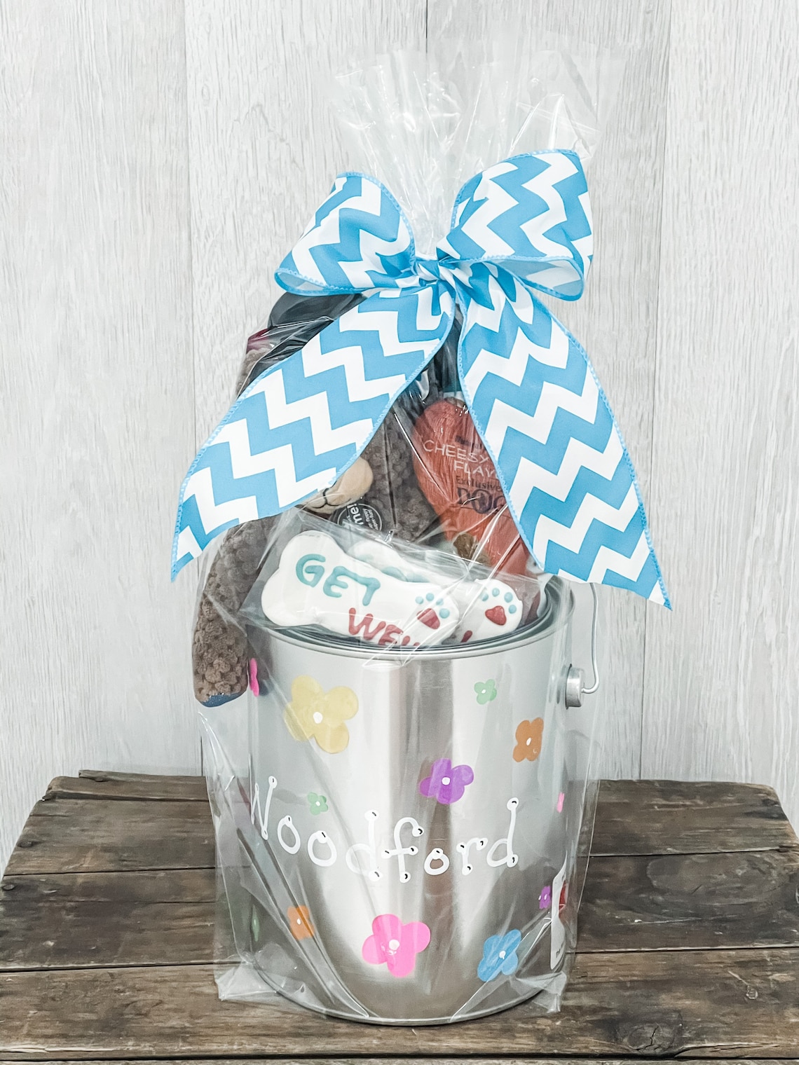 Dog Get Well Soon Gift Basket, Personalized Deluxe Puppy Care Basket