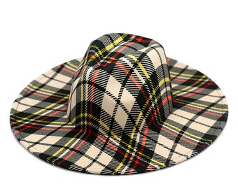 Plaid Fedora Hat - Etsy