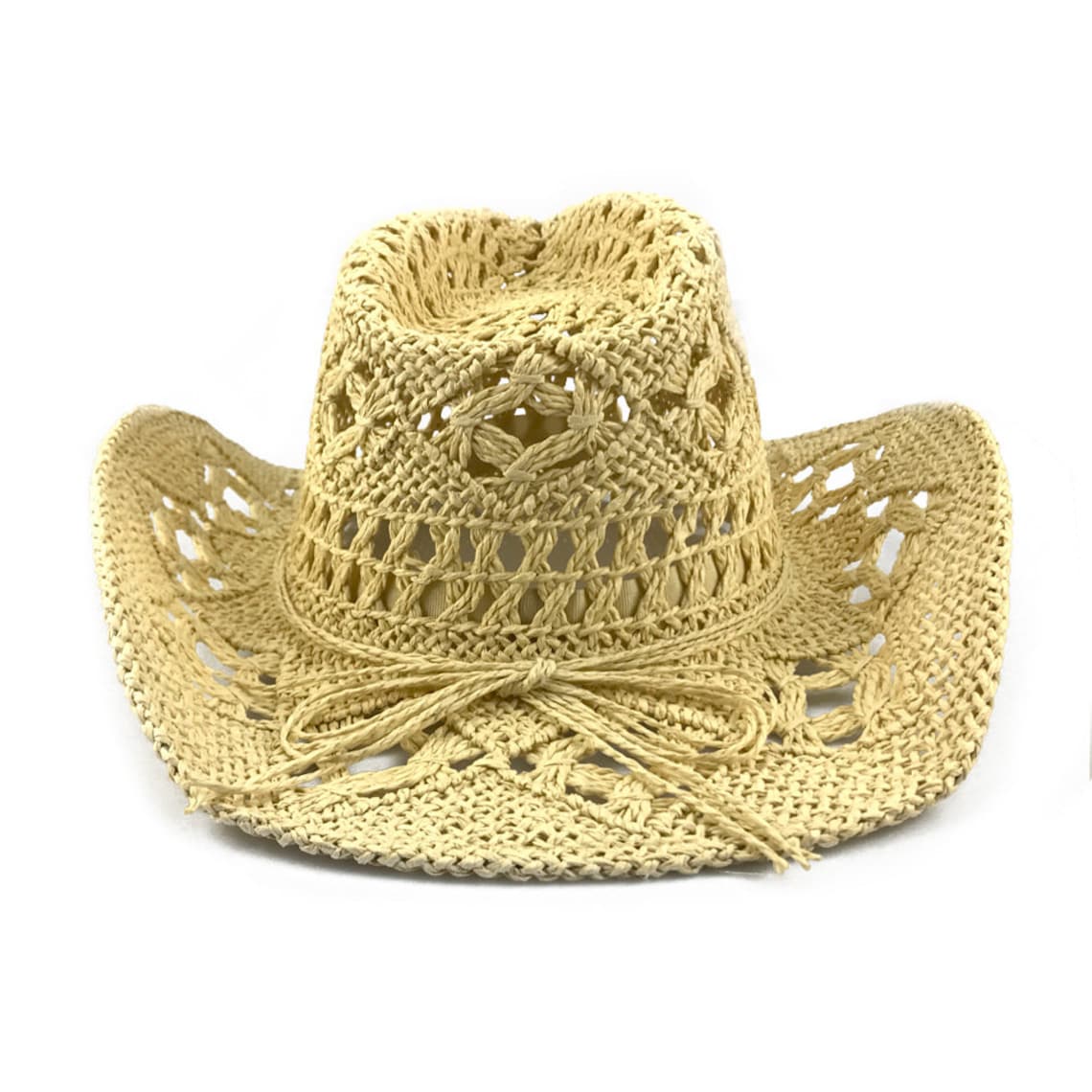 Handwoven hollowedout cowboy straw hat summer sun hat Etsy