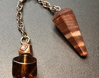 Banded Jasper Pendulum – Intution Dowsing Tool | Fidget Spinner