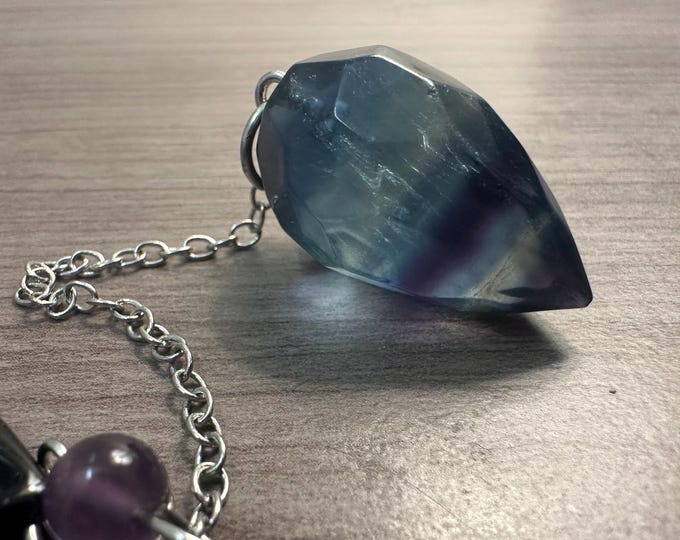 Stunning Striped Fluorite Dowsing Pendulum | Pocket Dowsing | Spiritual Exploration | Vintage Jewelry | Reprogram Your Algorithm