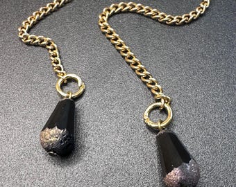 Handmade Beaded Drop Pendulum Earrings One-of-a-Kind