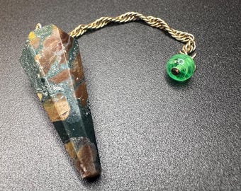 India Agate Pendulum for Dowsing | Vintage beads, Upcycled Materials