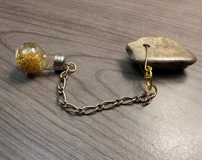 Shimmy Shake Lightbulb and River Stone Dowsing Pendulum | Pocket Dowsing Tool | Spiritual Exploration | Handmade | Reprogram Your Algorithm