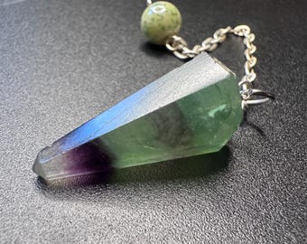 Fluorite and Vintage bead Dowsing Pendulum | Divination Tool | Spirituality Support