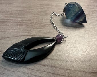 Stunning Striped Fluorite Dowsing Pendulum | Pocket Dowsing | Spiritual Exploration | Vintage Jewelry | Reprogram Your Algorithm