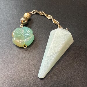 Dreamy Blue Angelite Dowsing Pendulum | Divination Spiritual Intuition Tool