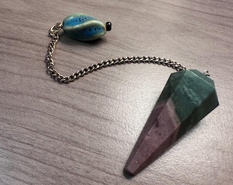 Purple and Green India Agate Pendulum for Dowsing | Vintage beads, Upcycled Materials