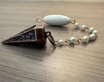 Reclaimed Vintage Pearl Bead Dowsing Pendulum | Symbolism | Spiritual Exploration | Vintage Jewelry | Reprogram Your Algorithm