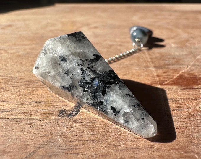 Rainbow Moonstone | Handmade | Dowsing Pendulum | Divination Spiritual Tool