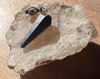 Hematite Pendulum | Dark and Mysterious Heavy and Earthy | Handmade | Dowsing Pendulum | Divination Spiritual Tool