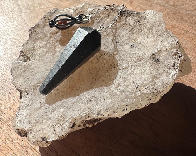 Hematite Pendulum | Dark and Mysterious Heavy and Earthy | Handmade | Dowsing Pendulum | Divination Spiritual Tool