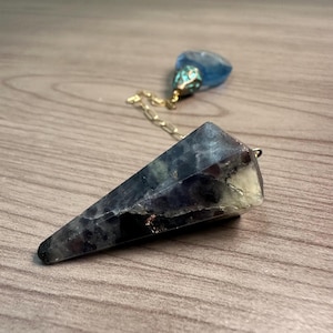 Iolite Pendulum: Upcycled Beads, Sustainable Dowsing Tool