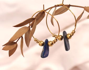 Boucles d'oreilles « Klaipeda » avec lapis-lazuli