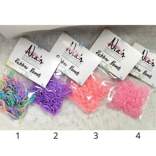 200 Hair Rubber Bands | Small Hair Ties | Elastic Bands for hairstyles