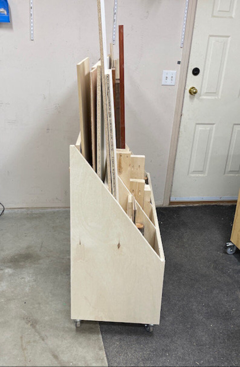 Mobile Wood Storage Cart Etsy