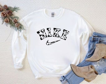 Vintage Nike Cow Print Sweatshirt Deals 