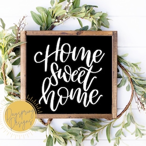 Home Sweet Home | INTERCHANGEABLE Farmhouse Frame | Gift | Seasonal Decor | Minimalist Decor | Handmade | Home