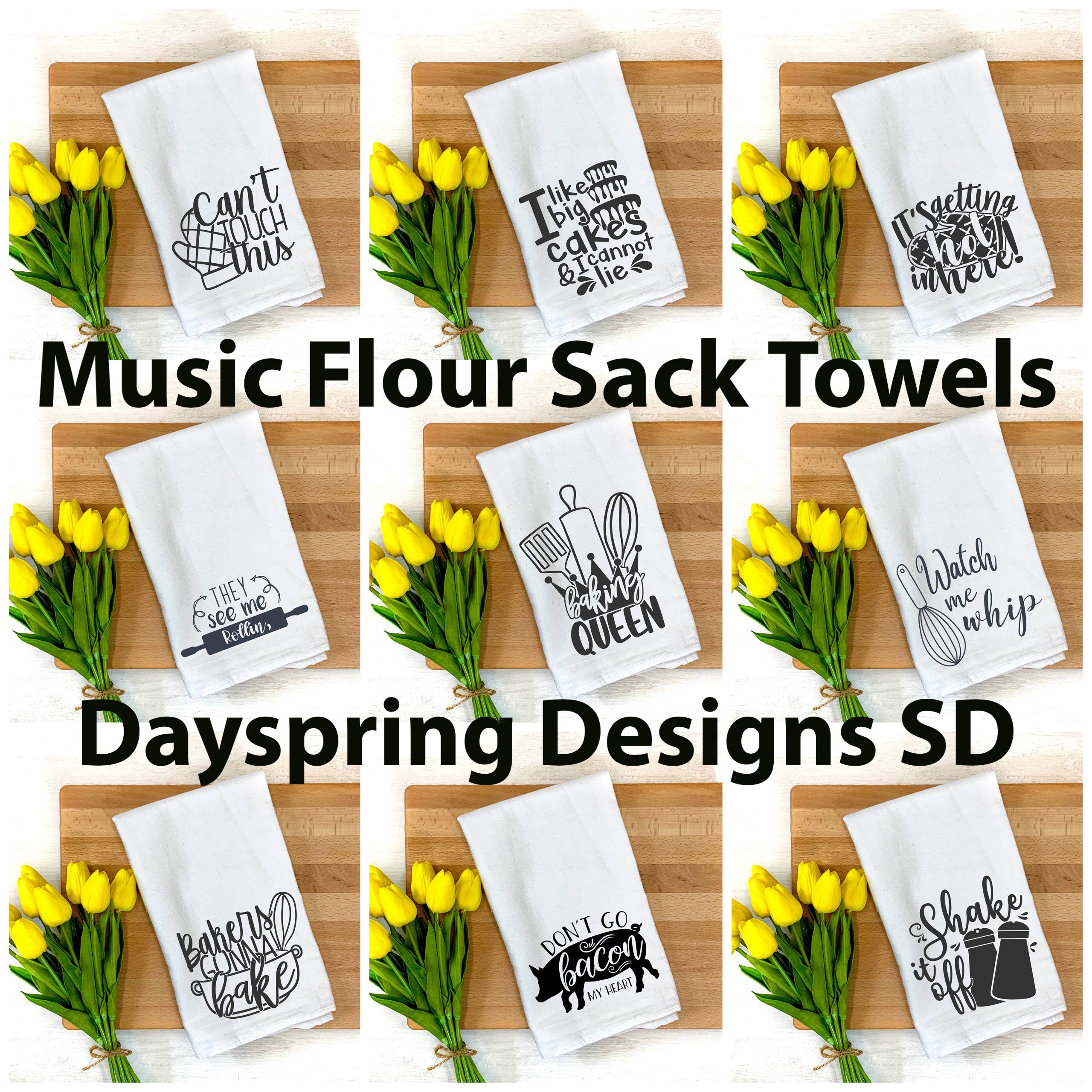 Music Lyric Pun Flour Sack Kitchen Towels | Music Lyric, Puns, Funny ...