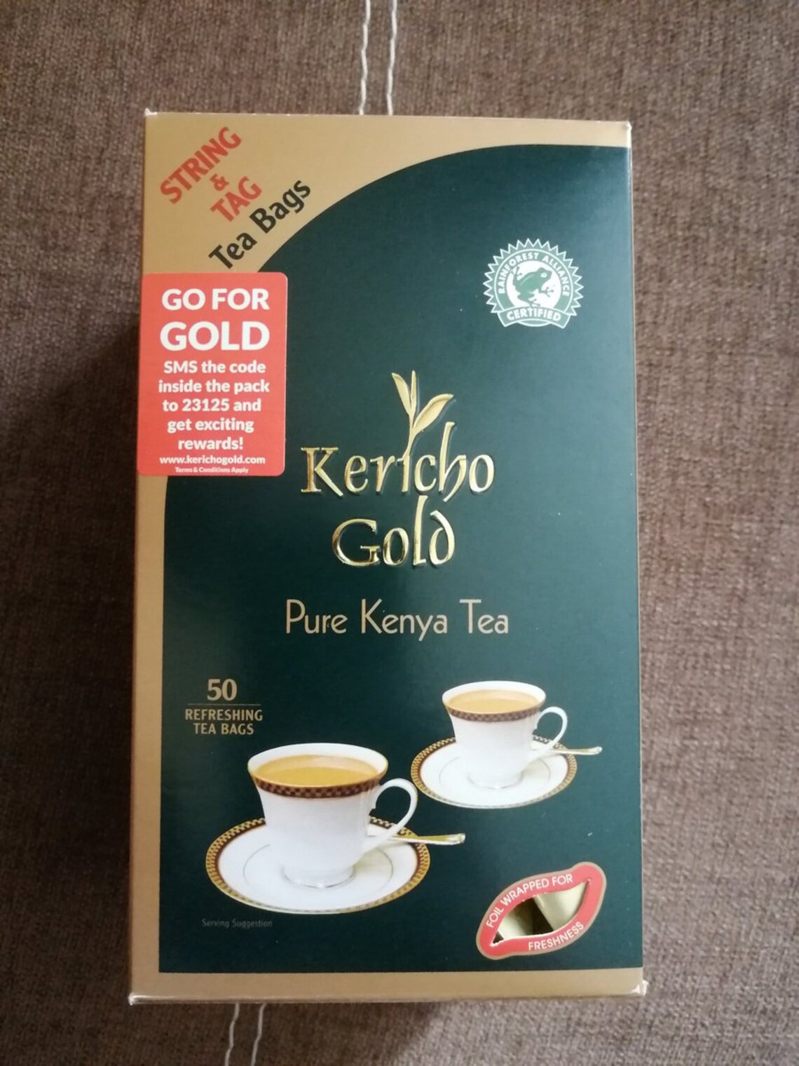 Kericho Gold Pure Kenya Tea 1 Pack 50 Bags String & Tag Etsy