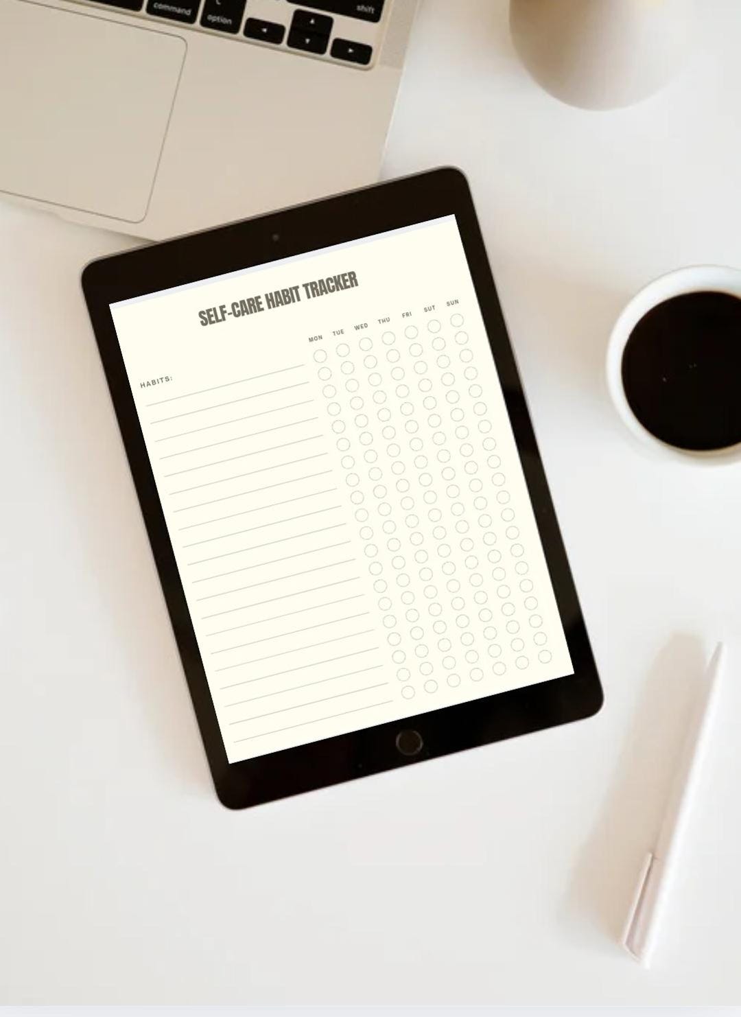 Self Care Habit Tracker Printable | Daily Routine Planner | Wellness ...