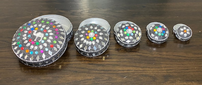 Handmade Authentic Moroccan Nesting Jewelry Boxes From Marrakech