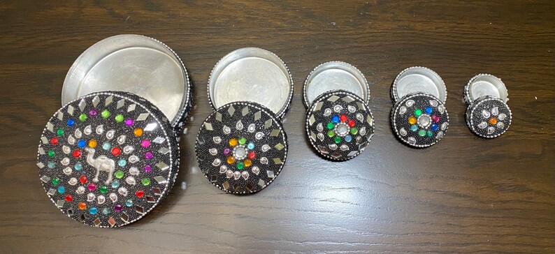 Handmade Authentic Moroccan Nesting Jewelry Boxes From Marrakech