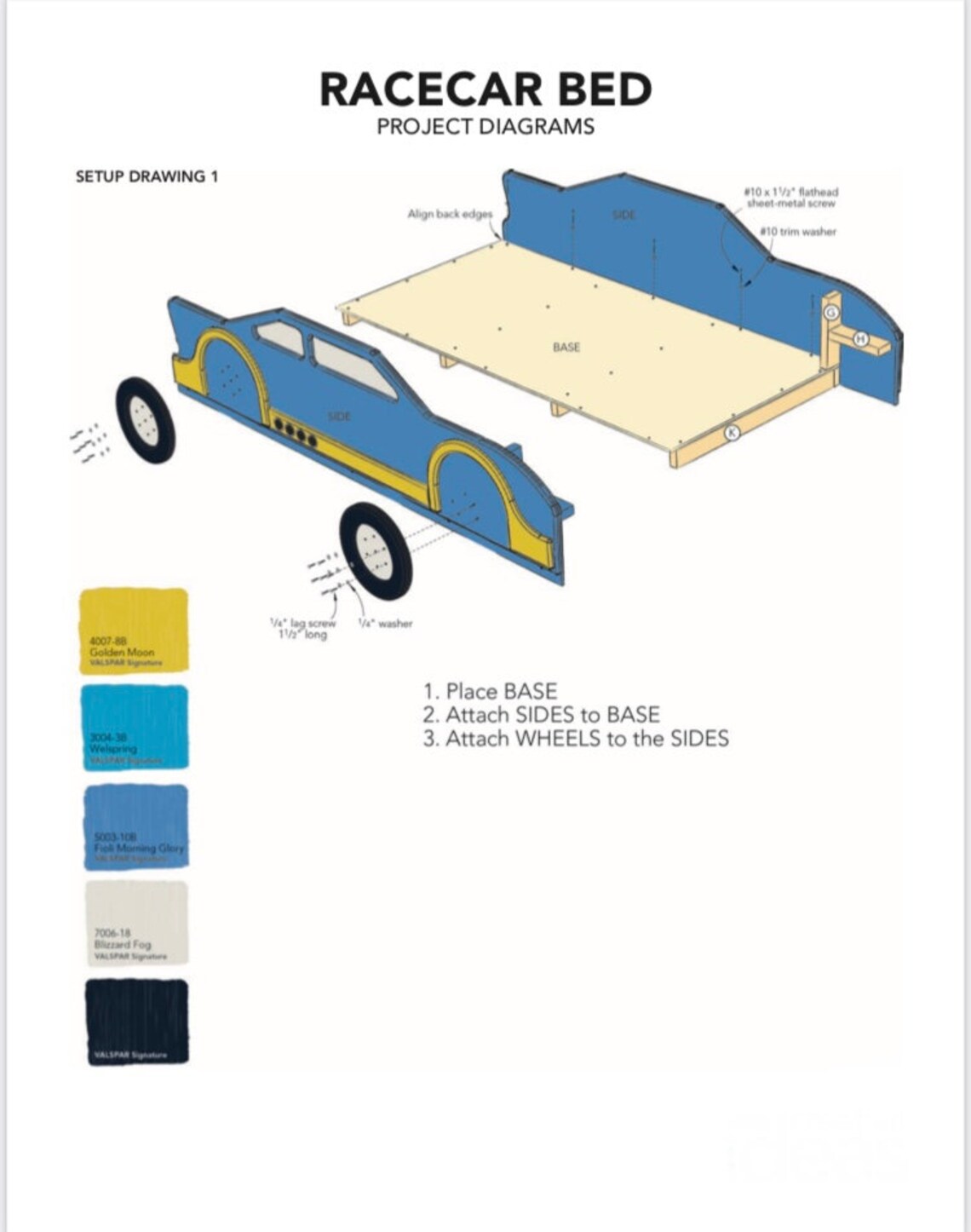 Racing Car Bed Plans Pdf - Etsy