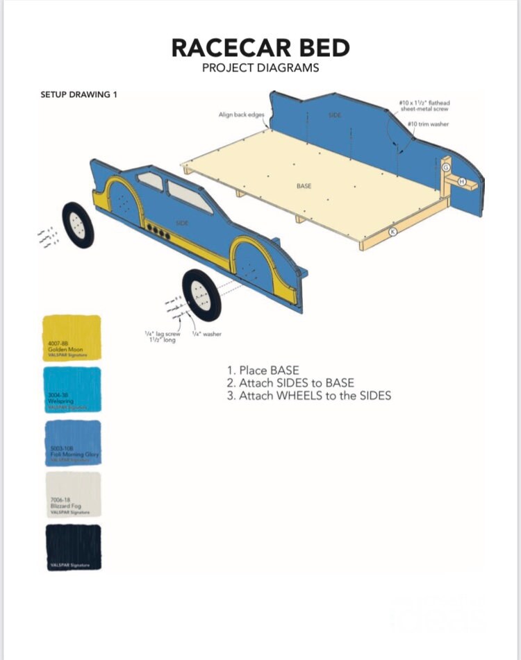 Racing Car Bed Plans Pdf Etsy