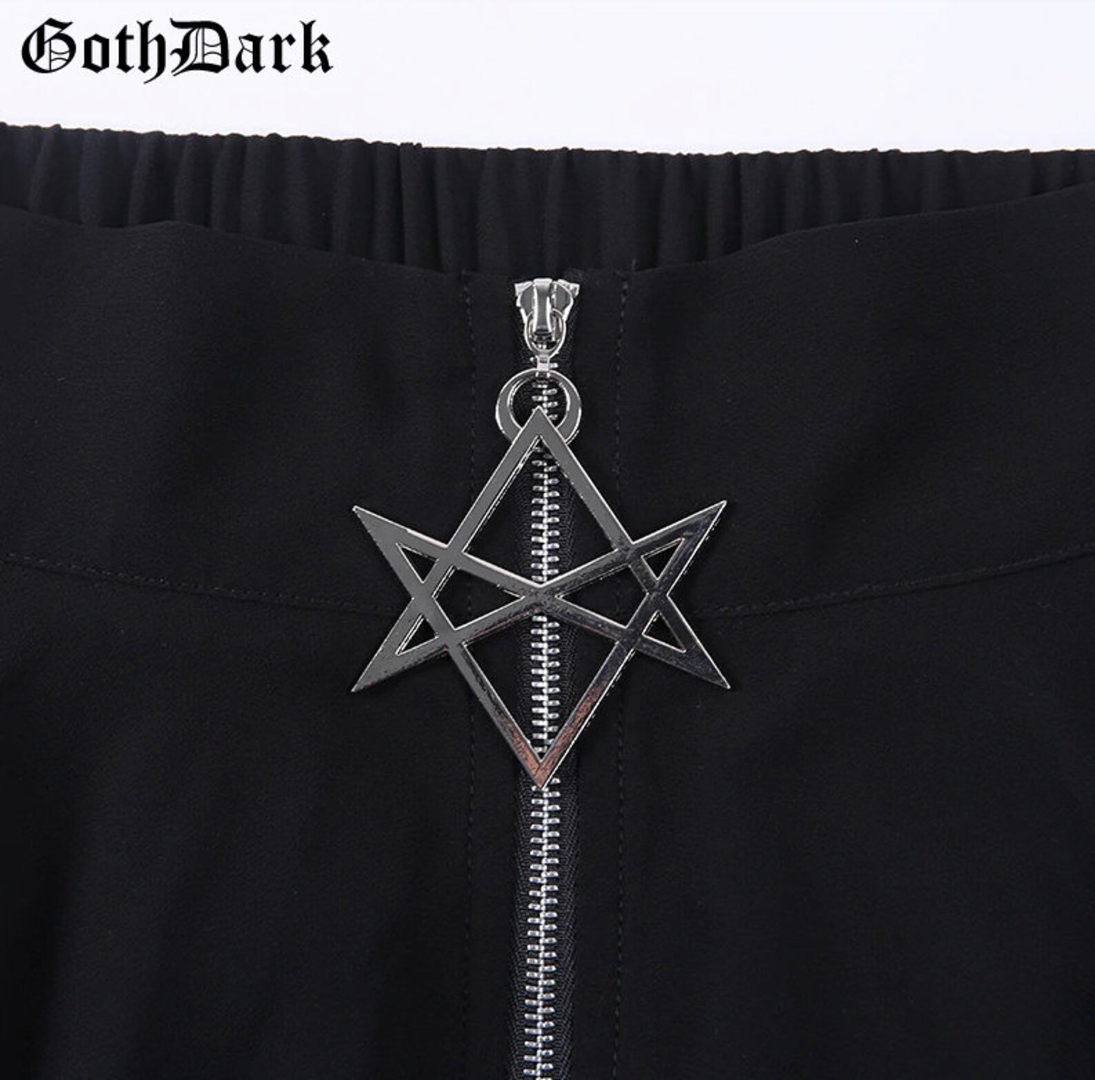 Goth Dark Sheer Asymmetrical Long Skirt with Pentagram | Etsy