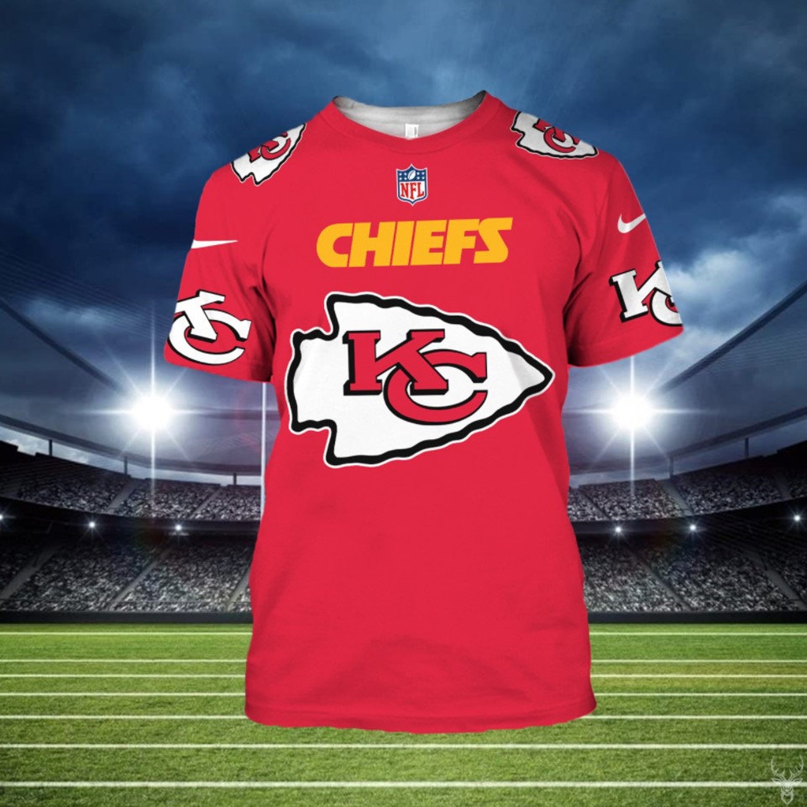 Kansas City Chiefs Nike 3D Hoodie Unisex Hoodie Family ...