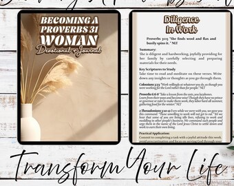 Proverbs 31 Woman Devotional Journal: Faith-Based Spiritual Growth (Digital Download)