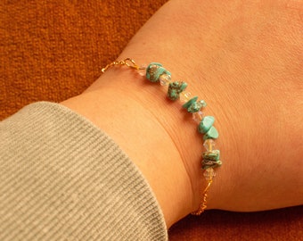 Turquoise And Gold Bracelet